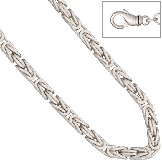 Königsarmband 925 Sterling Silber 23 cm Armband Silberarmband Karabiner