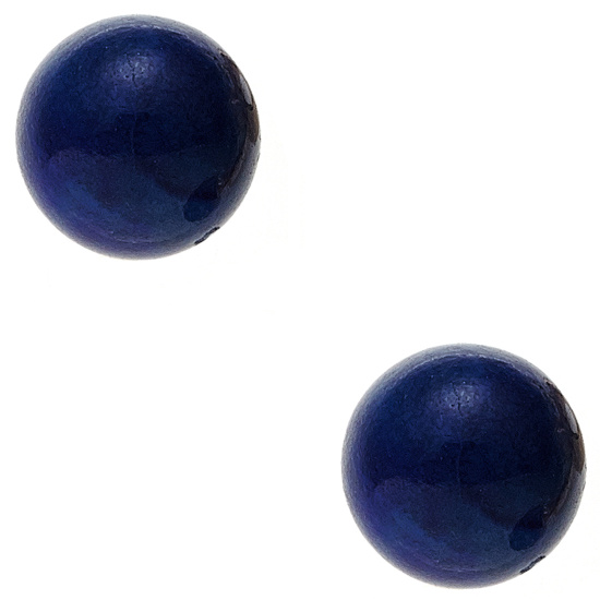 Ohrstecker Kugel 585 Gold Gelbgold 2 Lapislazuli blau Ohrringe Goldohrstecker