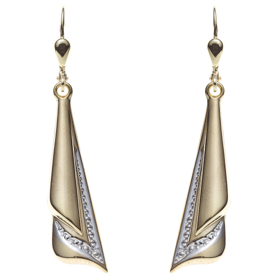 Boutons 333 Gold Gelbgold bicolor Ohrringe Ohrhänger Goldohrringe