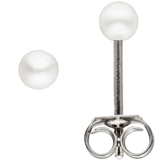 Ohrstecker 925 Sterling Silber 2 Süßwasser Perlen Ohrringe Perlenohrstecker