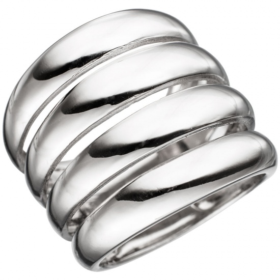 Damen Ring breit 925 Sterling Silber rhodiniert Silberring
