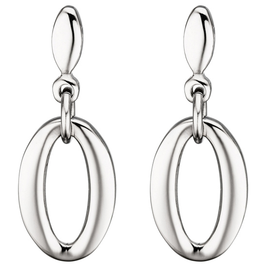 Ohrhänger oval Edelstahl Ohrringe Ohrstecker