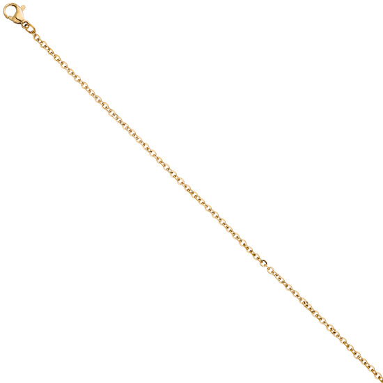 Halskette Edelstahl gold farben beschichtet 2,2 mm 46 cm Kette