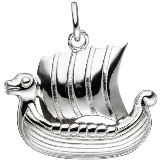 Anhänger Wikingerboot 925 Sterling Silber Silberanhänger Wikinger