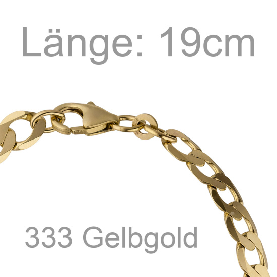 Panzerarmband 333 Gelbgold 19 cm Gold Armband Goldarmband