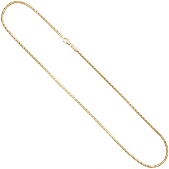 Schlangenkette aus 585 Gelbgold 2,4 mm 45 cm Gold Kette Halskette Goldkette