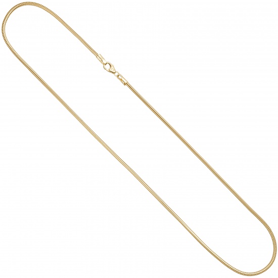 Schlangenkette aus 585 Gelbgold 2,4 mm 50 cm Gold Kette Halskette Goldkette
