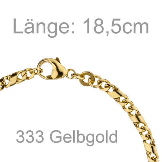Armband 333 Gold Gelbgold 18,5 cm Goldarmband