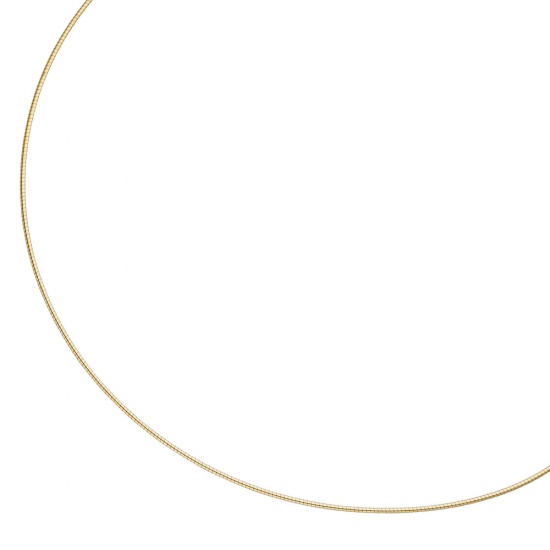 Halsreif 925 Sterling Silber gold vergoldet 1,1 mm 45 cm Kette Halskette
