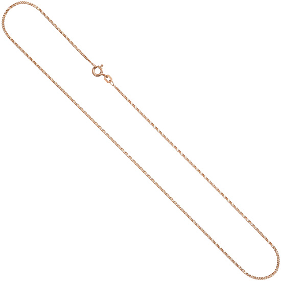 Panzerkette 925 Sterling Silber rotgold vergoldet 1,3 mm 45 cm Kette Halskette
