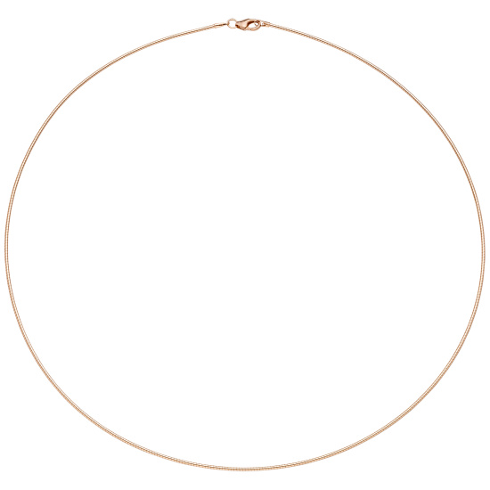 Halsreif 925 Sterling Silber rotgold vergoldet 1,1 mm 45 cm Kette Halskette