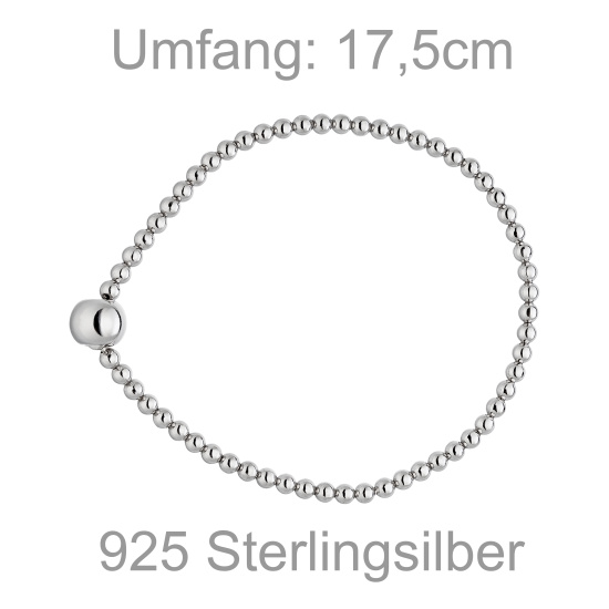 Armband 925 Sterling Silber Silberarmband endlos elastisch