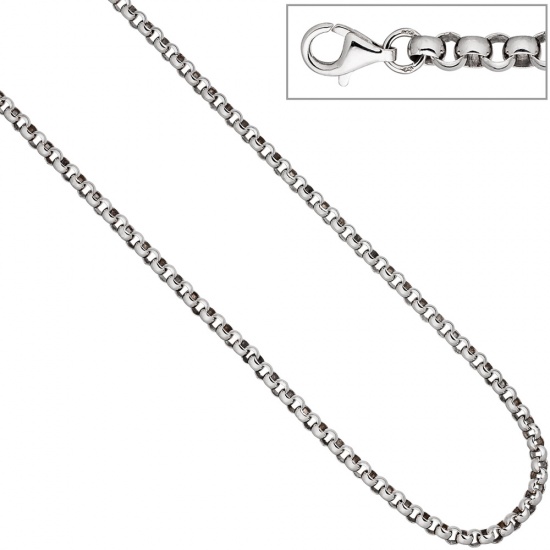 Erbskette 925 Sterling Silber 4,5 mm 50 cm Kette Halskette Silberkette Karabiner