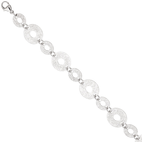 Armband 925 Sterling Silber mit Struktur 20 cm Silberarmband