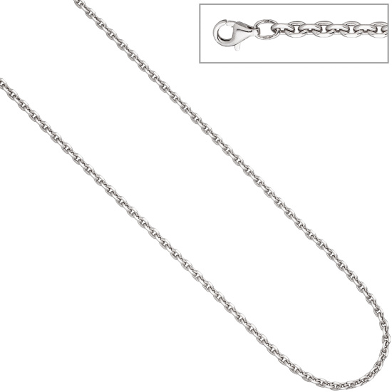 Ankerkette 925 Silber diamantiert 3,4 mm 45 cm Kette Halskette Silberkette