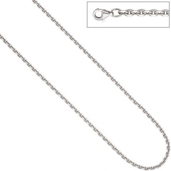 Ankerkette 925 Silber diamantiert 3,4 mm 55 cm Kette Halskette Silberkette