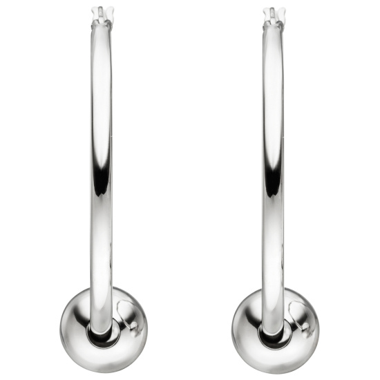 Creolen mit Kugeln 925 Sterling Silber Ohrringe Silbercreolen Silberohrringe