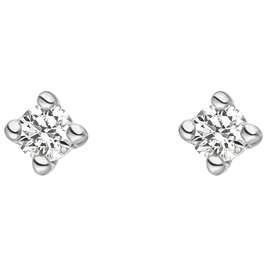 Ohrstecker 585 Gold Weißgold 2 Diamanten Brillanten Ohrringe Diamantohrstecker