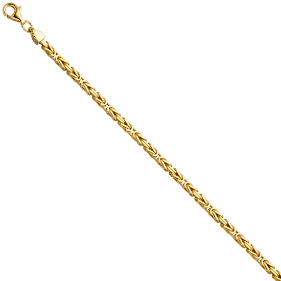 Königsarmband 925 Sterling Silber gold vergoldet diamantiert 21 cm Armband