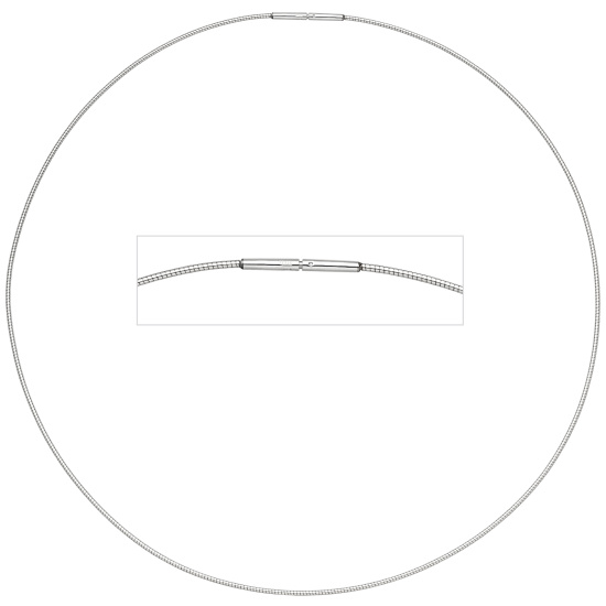 Halsreif Edelstahl 1,0 mm 45 cm Halskette Kette