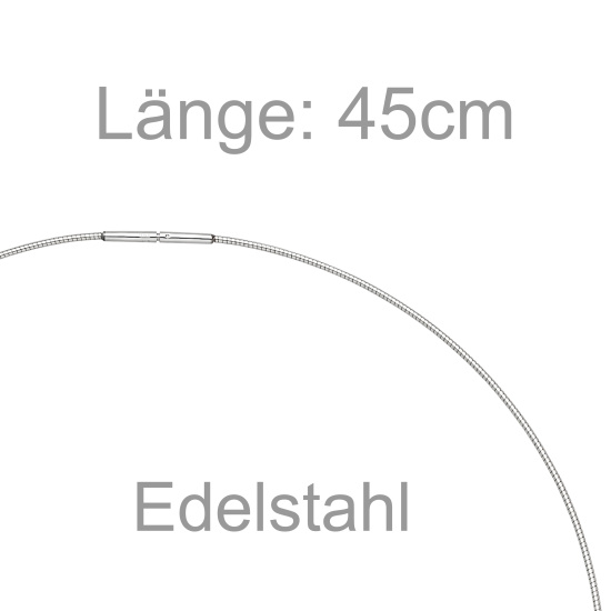 Halsreif Edelstahl 1,0 mm 45 cm Halskette Kette