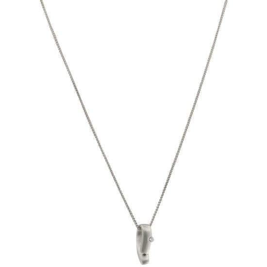 Anhänger 950 Platin teil matt 1 Diamant Brillant 0,06ct. Platinanhänger