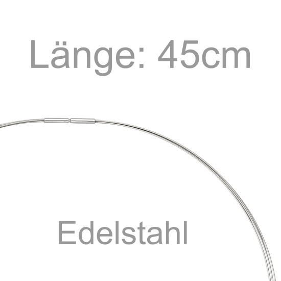 Halsreif 5-reihig Edelstahl 45 cm
