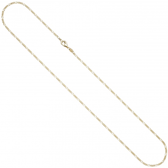 Figarokette 333 Gold Gelbgold diamantiert 1,7 mm 50 cm Kette Halskette Goldkette