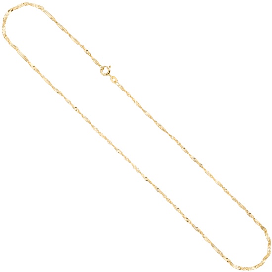 Schmuck-Set 585 Gold Gelbgold Granate und Diamanten mit Kette 42 cm