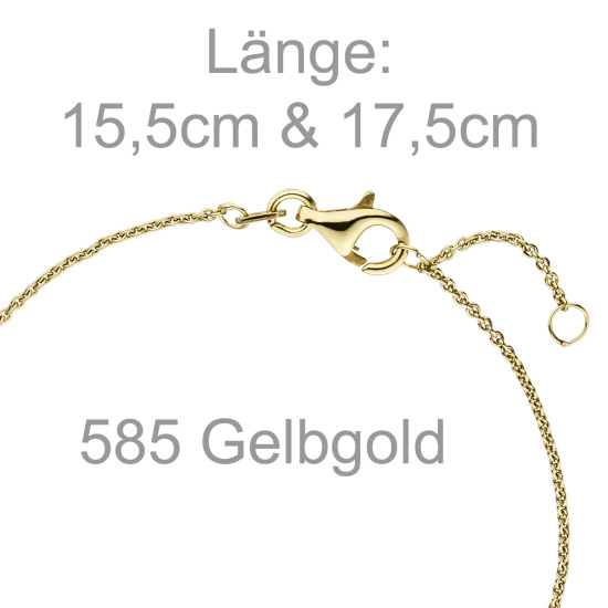 Armband 585 Gold Gelbgold 17,5 cm Goldarmband