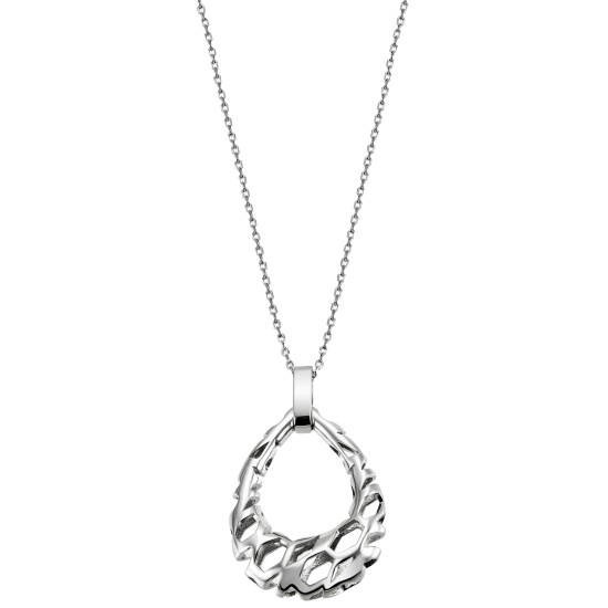Collier Halskette Tropfen 925 Sterling Silber 45 cm Kette Silberkette