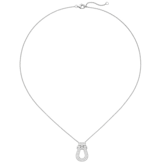 Collier 925 Sterling Silber 64 Zirkonia 45 cm Silberkette Karabiner