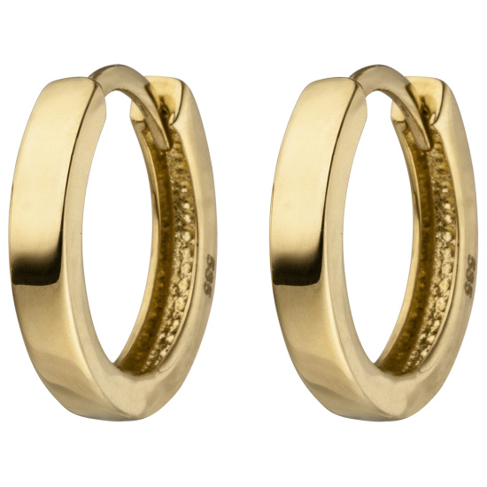 Creolen 585 Gold Gelbgold Ohrringe Goldohrringe