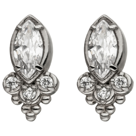 Ohrstecker Edelstahl 8 Zirkonia Ohrringe