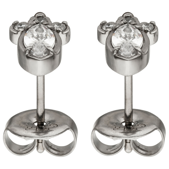 Ohrstecker Edelstahl 8 Zirkonia Ohrringe