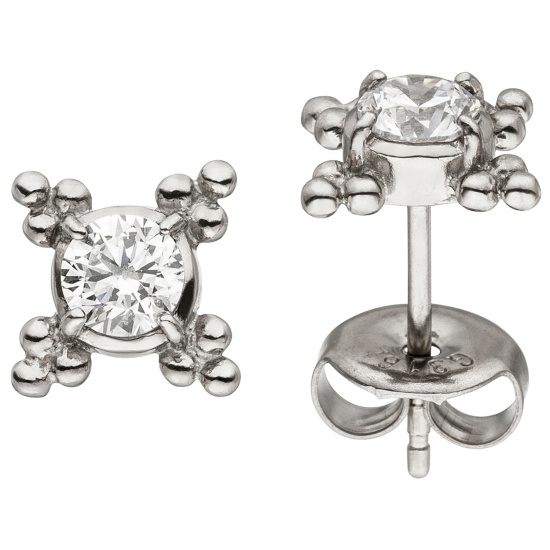 Ohrstecker Edelstahl 2 Zirkonia Ohrringe