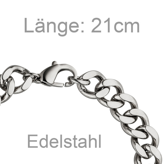 Panzerarmband Edelstahl 21 cm Armband