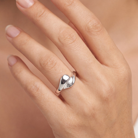 Damen Ring 925 Sterling Silber eismatt Silberring