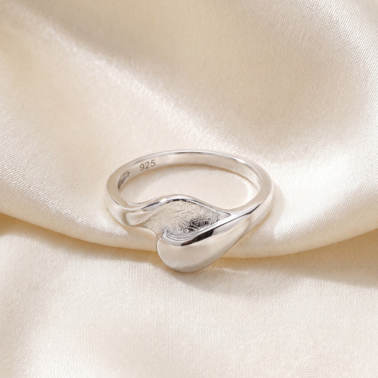 Damen Ring 925 Sterling Silber eismatt Silberring