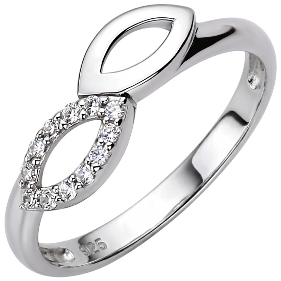 Damen Ring 925 Sterling Silber 12 Zirkonia Silberring