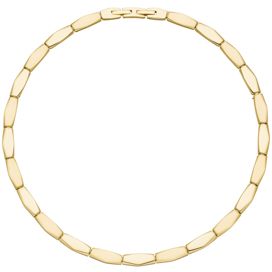 Collier Halskette Edelstahl goldfarben beschichtet 46 cm