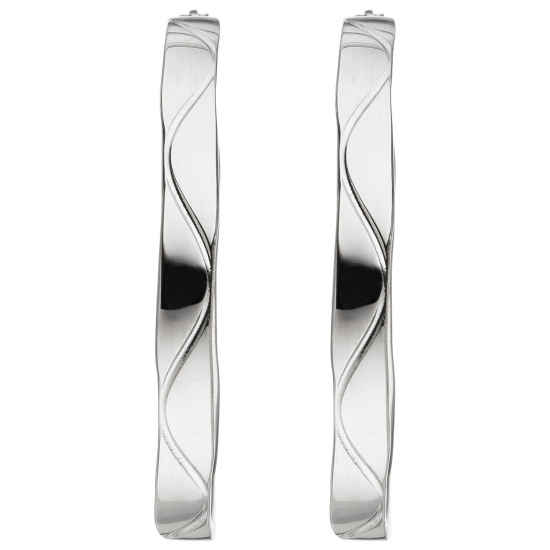 Creolen Edelstahl 34 mm Ohrringe