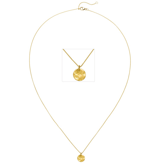 Collier 750 Gold Gelbgold matt 45 cm