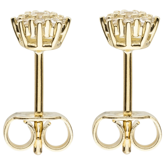 Ohrstecker 333 Gold Gelbgold 18 Zirkonia