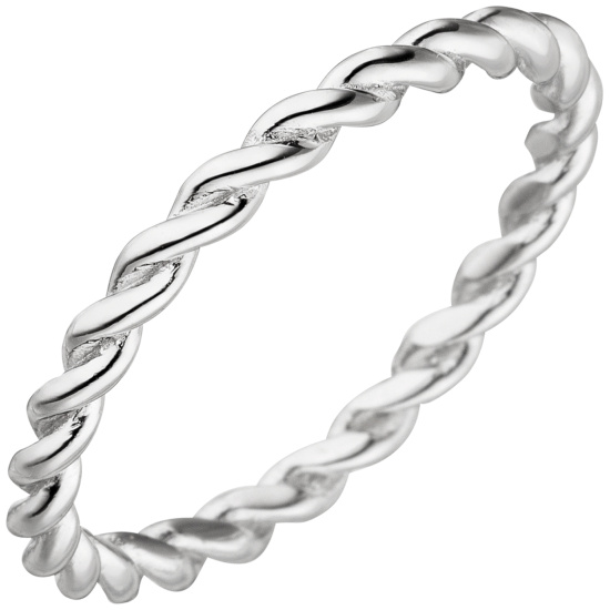 Damen Ring geflochten 925 Sterling Silber Silberring