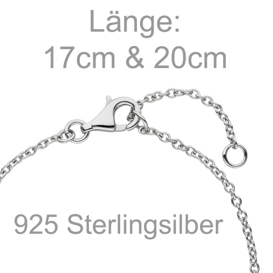 Armband 925 Sterling Silber 20 Zirkonia
