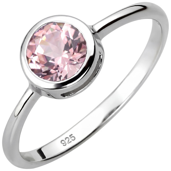 Damen Ring 925 Sterling Silber 1 Rosenquarz