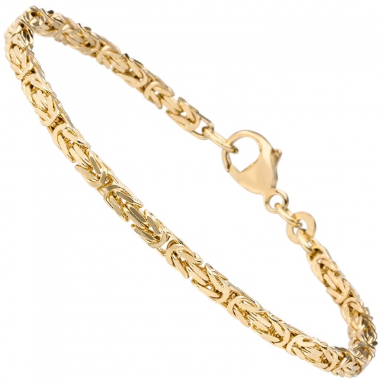 Königsarmband 333 Gold Gelbgold 19 cm Armband Goldarmband