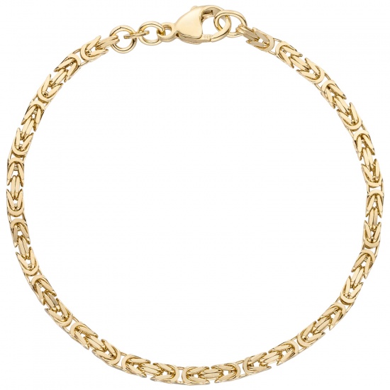 Königsarmband 333 Gold Gelbgold massiv 21 cm Armband Goldarmband