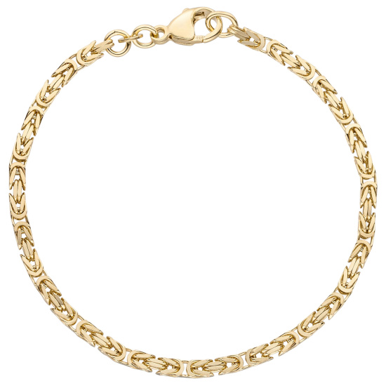 Königsarmband 333 Gold Gelbgold massiv 21 cm Armband Goldarmband